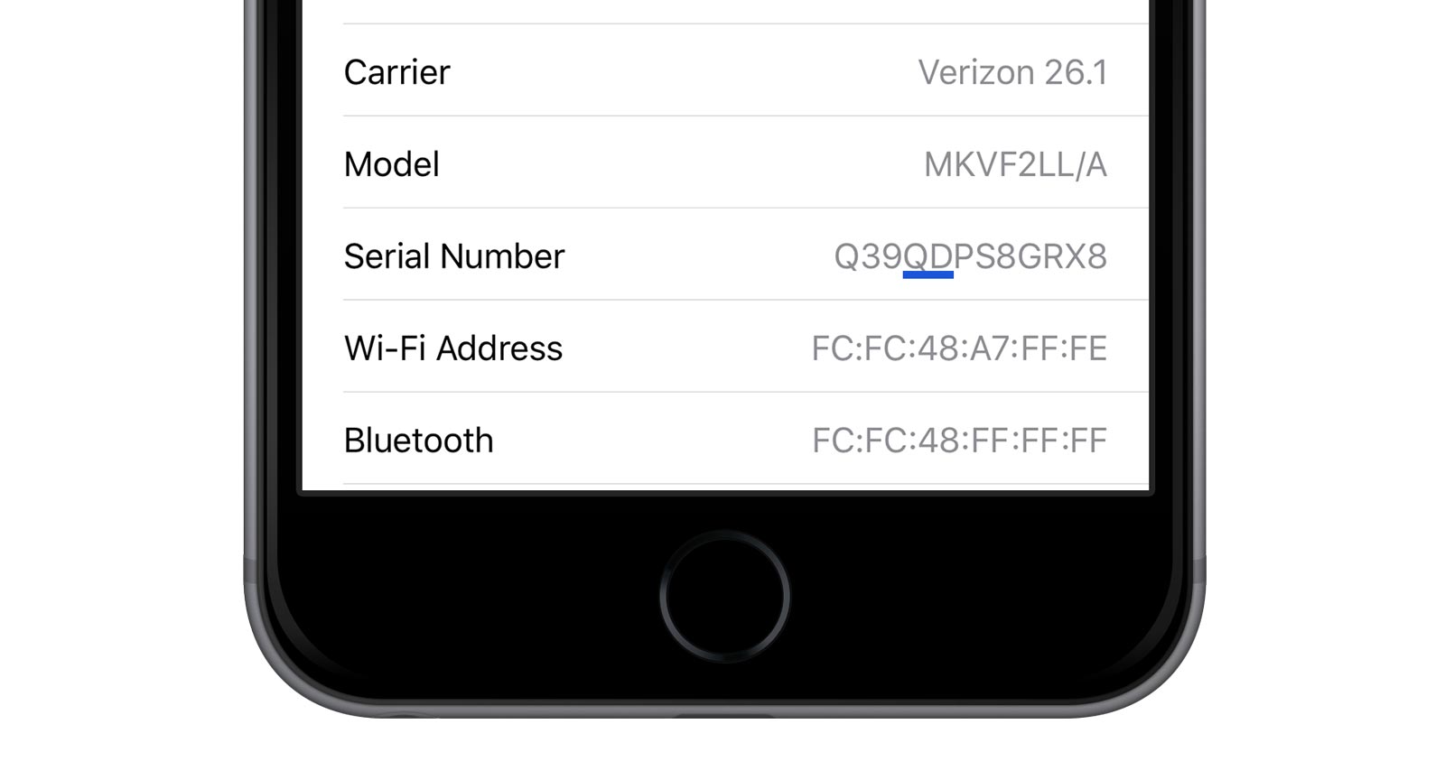 Iphone X Serial Number